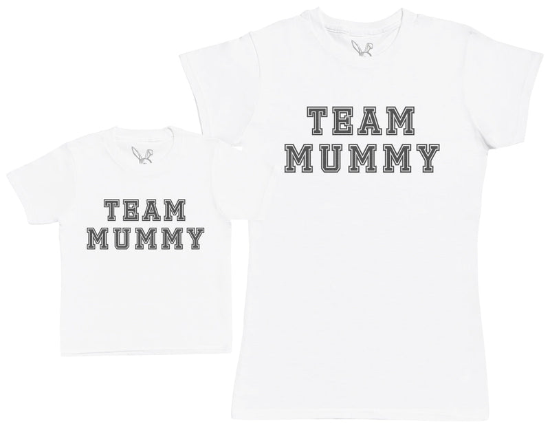 Team Mummy - Baby T-Shirt & Bodysuit / Mum T-Shirt Matching Set - (Sold Separately)