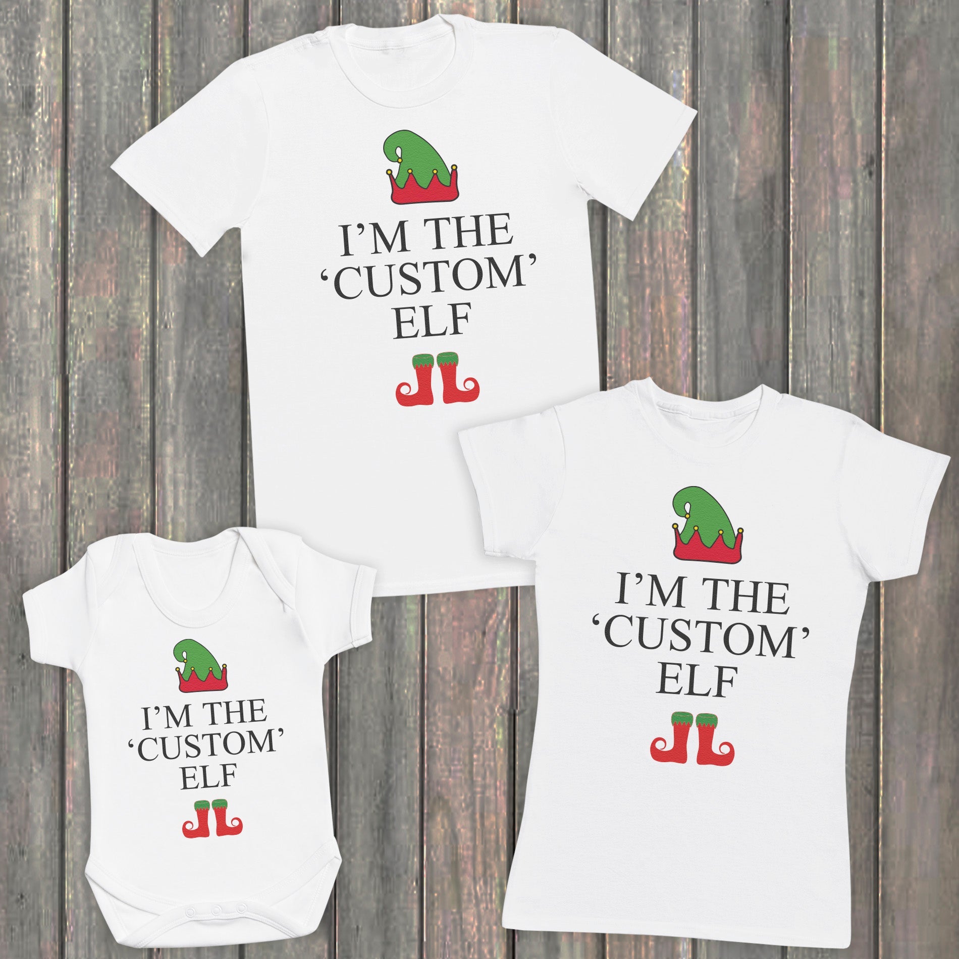 Personalised I'm The Elf Family Matching Christmas Tops T-Shirts