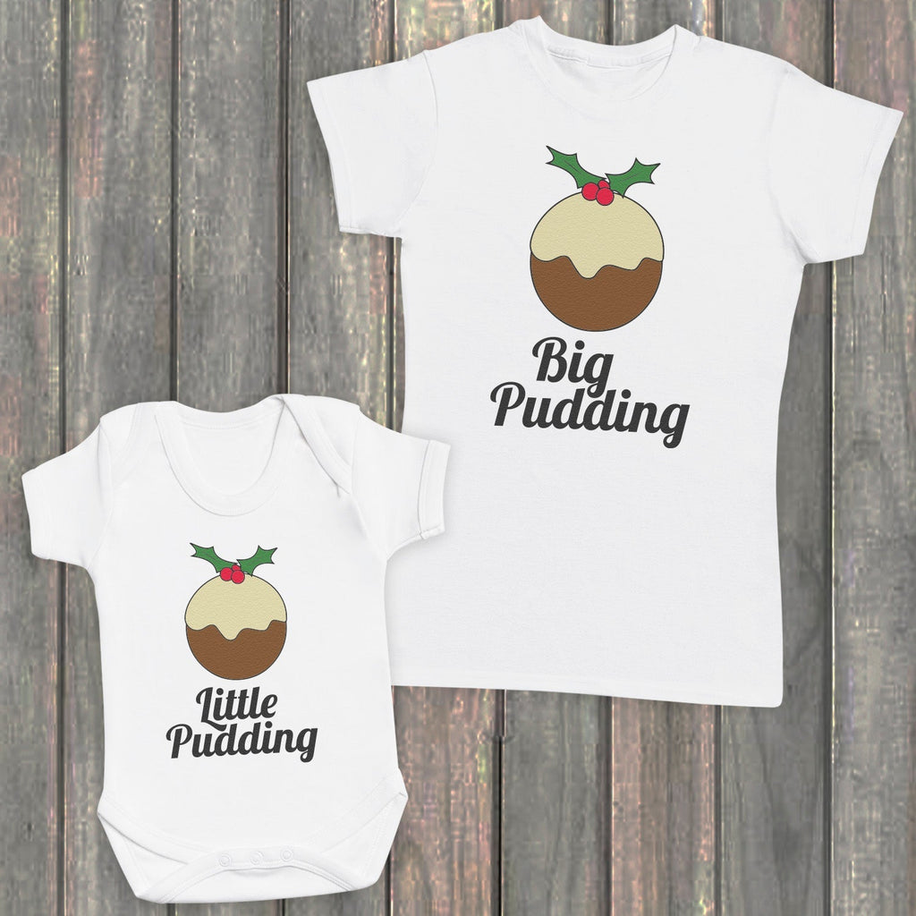 Big Pudding & Little Pudding Matching Set - Dad / Mum T-Shirt & Baby Bodysuit - (Sold Separately)