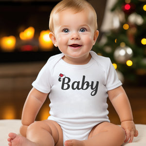 Baby with Santa Hat Design - Baby Bodysuit / Baby T-Shirt