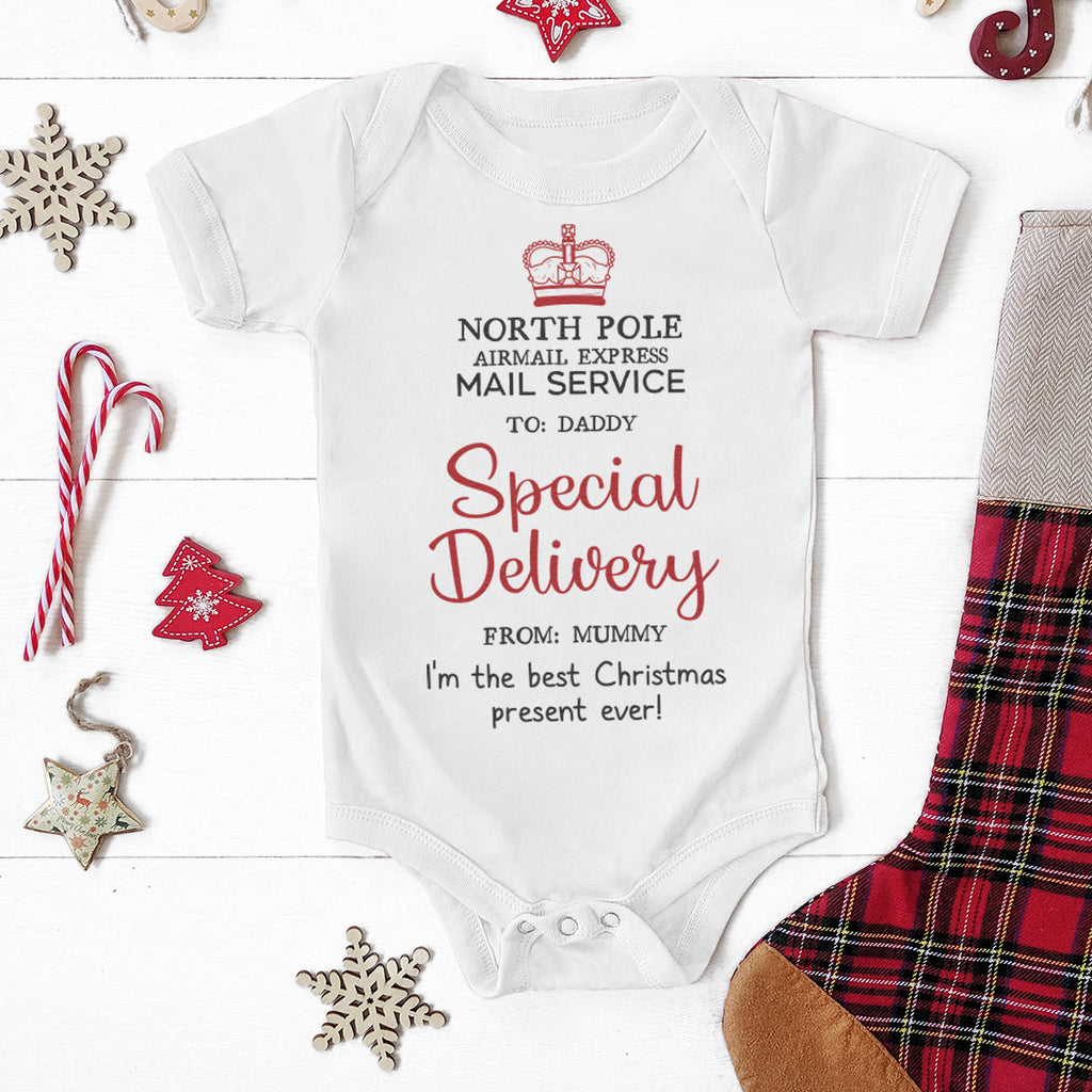 To Daddy Special Delivery from Mummy - Baby Bodysuit