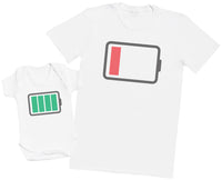 Low And Full Battery - Mens T Shirt & Baby Bodysuit (541984292894)