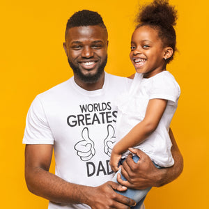 World's Greatest Dad Thumbs Up - Mens T-Shirt - Dads T-Shirt