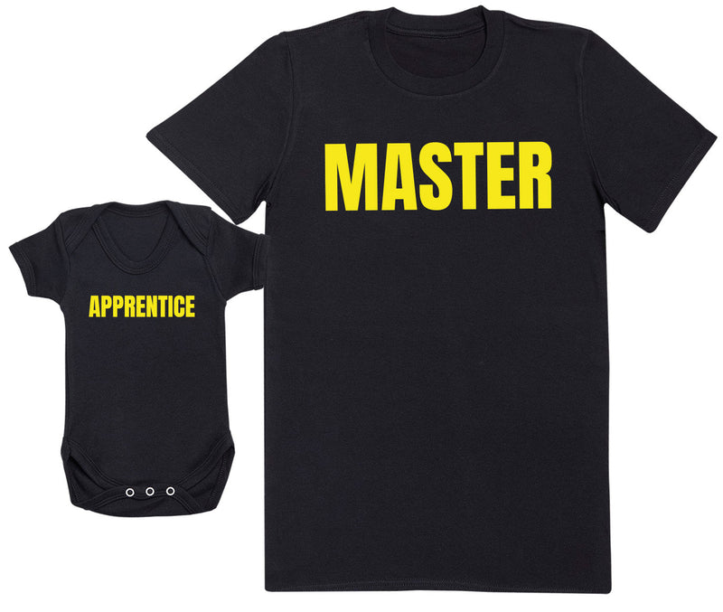 Master & Apprentice - Matching Set - Baby Bodysuit & Dad / Mum T-Shirt - (Sold Separately)