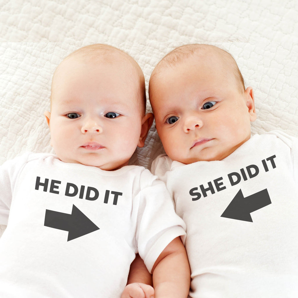 She Did It & He Did It Twin Set - Selection of Clothing Set - (0M to 14 yrs)