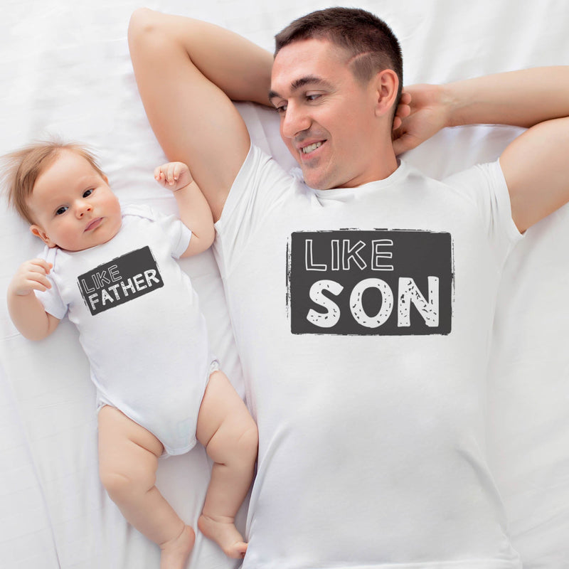 Like Son with Like Father - Baby Bodysuit & Father's T-Shirt Set - (Sold Separately)