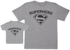 Sidekick & Superhero - Baby / Kids T-Shirt & Father's T-Shirt Set - (Sold Separately)