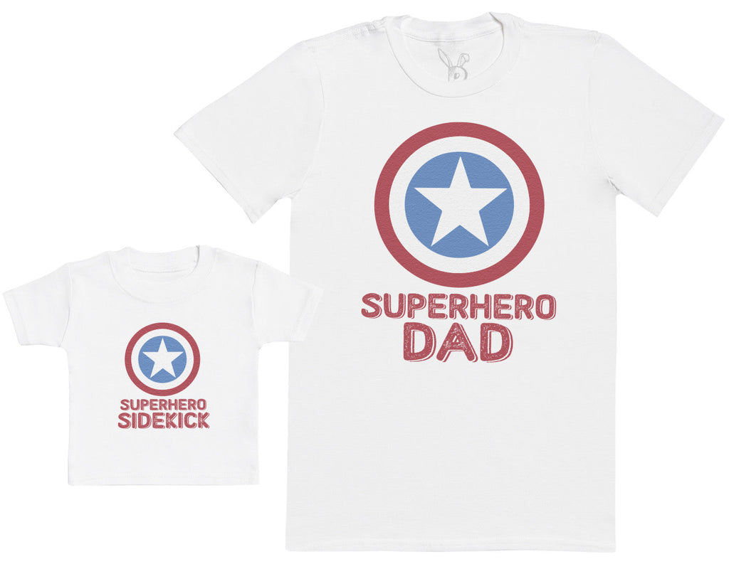 Superhero Sidekick - Baby Gift Set with Baby T-Shirt & Father's T-Shirt (11604997642)