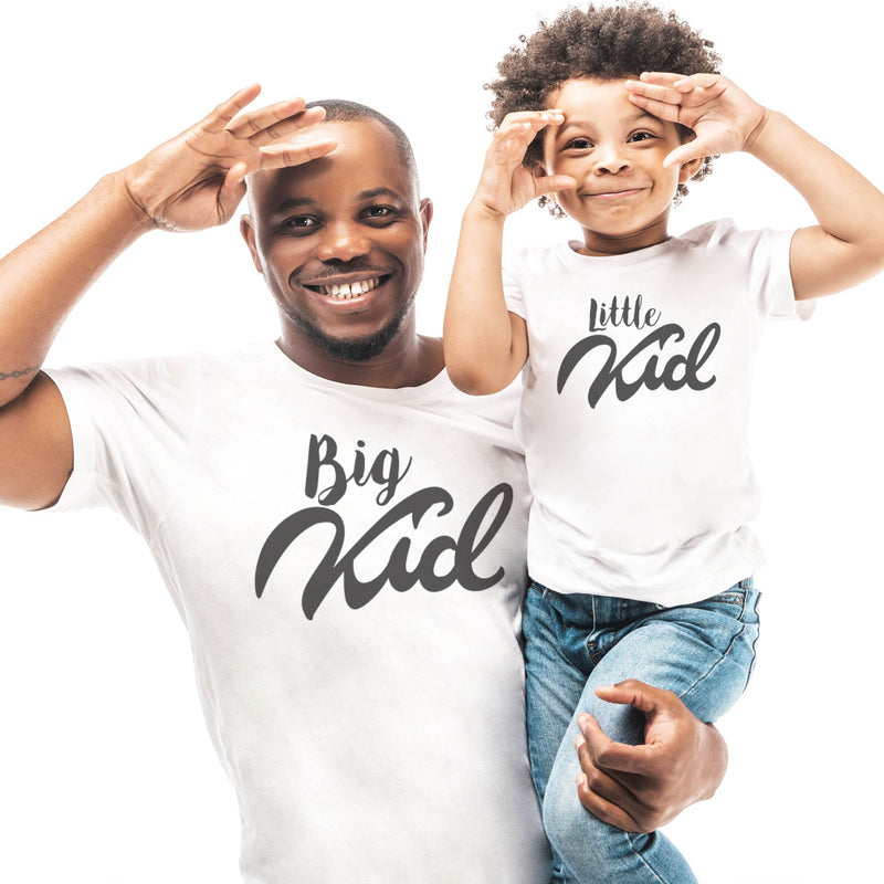 Big Kid Little Kid - Matching Set - Baby / Kids T-Shirt & Dad T-Shirt - (Sold Separately)