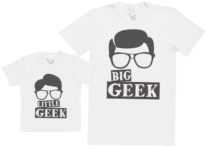 Big Geek Little Geek - Matching Set - Baby / Kids T-Shirt & Dad T-Shirt - (Sold Separately)
