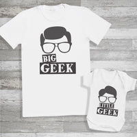 Big Geek Little Geek - Matching Set - Baby / Kids T-Shirt & Dad T-Shirt - (Sold Separately)