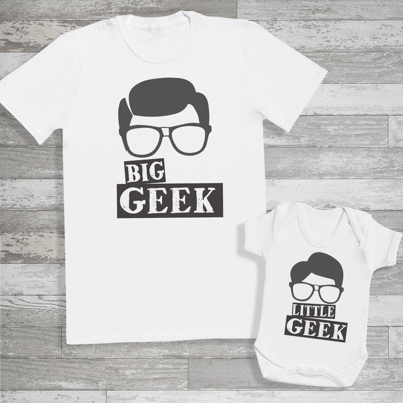 Big Geek Little Geek - Matching Set - Baby / Kids T-Shirt & Dad T-Shirt - (Sold Separately)