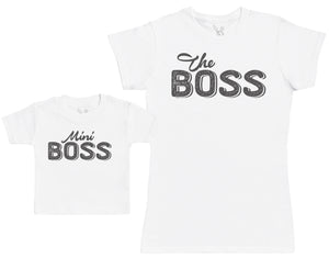 Mini Boss & The Boss - Baby Gift Set with Baby T-Shirt & Mother's T-Shirt (11605115146)