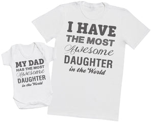 Most Awesome Daughter - Mens T Shirt & Baby Bodysuit (255826886686)