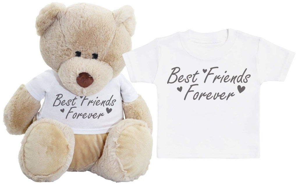 Best Friends Forever - Matching Teddy Bear & Baby Kids T-Shirt - The Gift Project