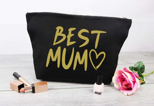 Best Mum - Canvas Accessory Make Up Bag - Gift For Her, Gift For Mum, Gift for Girlfriend - The Gift Project