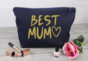 Best Mum - Canvas Accessory Make Up Bag - Gift For Her, Gift For Mum, Gift for Girlfriend - The Gift Project