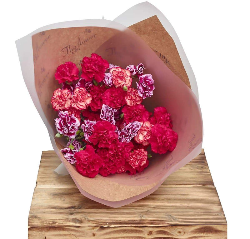 Classic Spray Carnations Tuti Fruiti Floral Gift - The Gift Project