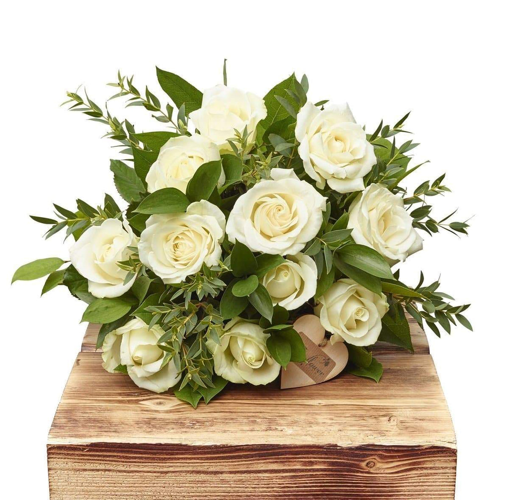 Elegant Whites Dozen White Roses - The Gift Project