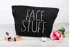 Face Stuff - Canvas Accessory Make Up Bag - Gift For Her, Gift For Mum, Gift for Girlfriend - The Gift Project