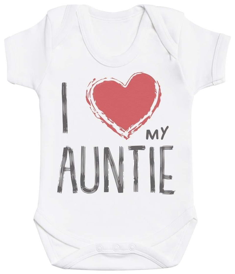 I Love My Auntie Red Heart - Baby Bodysuit