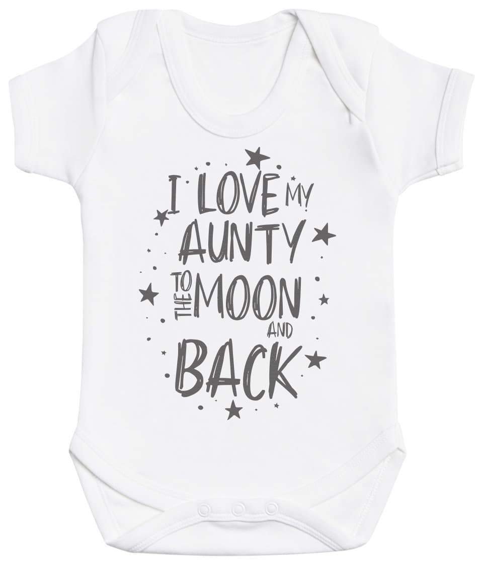 I Love My Aunty To The Moon And Back Baby Bodysuit - The Gift Project