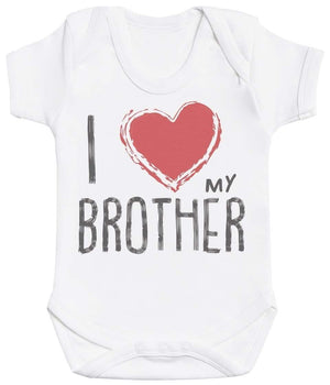 I Love My Brother Red Heart Baby Bodysuit - The Gift Project