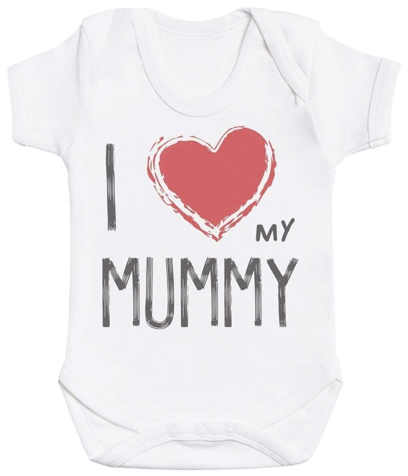 I Love My Mummy Red Heart - Baby Bodysuit