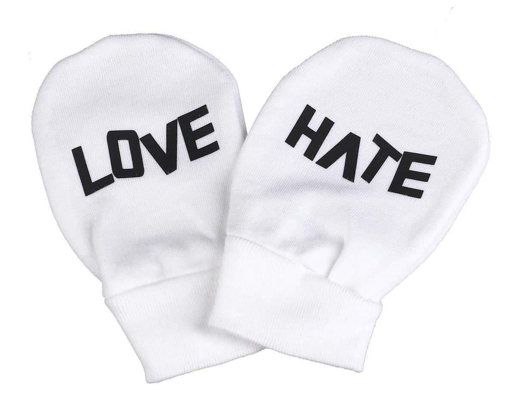 Love And Hate 100% Cotton Scratch Mittens - The Gift Project