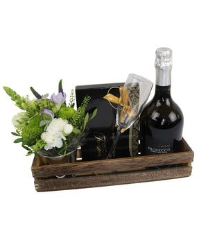 Lovely Thank You Hamper With Fresh Flowers - The Gift Project