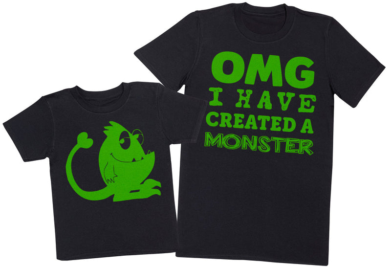 OMG I've Created a Green Monster! - Dad / Mum T-Shirt & Kids T-Shirt - (Sold Separately)