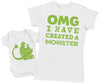 OMG I've Created A Green Monster!- Mothers T-Shirt & Baby Bodysuit (255857295390)