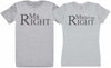 Mr Right & Mrs Always Right - Couple T-Shirt Gift Set - The Gift Project