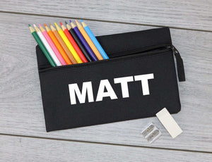 Personalised Name - 'Matt' Example - Pencil Case, Kids Pencil Case, Stationary Bag Holder - The Gift Project