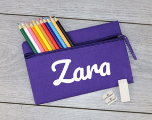 Personalised Name - 'Zara' Example - Pencil Case, Kids Pencil Case, Stationary Bag Holder - The Gift Project
