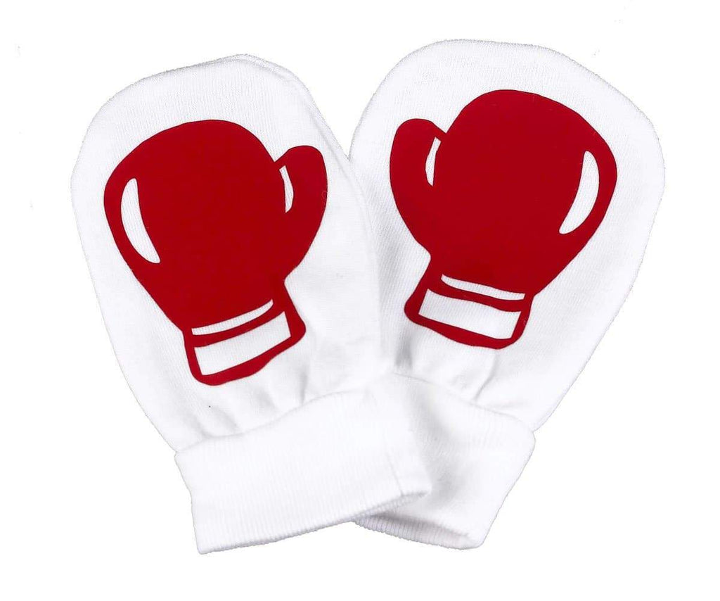 Red Boxing Gloves 100% Cotton Scratch Mittens - The Gift Project