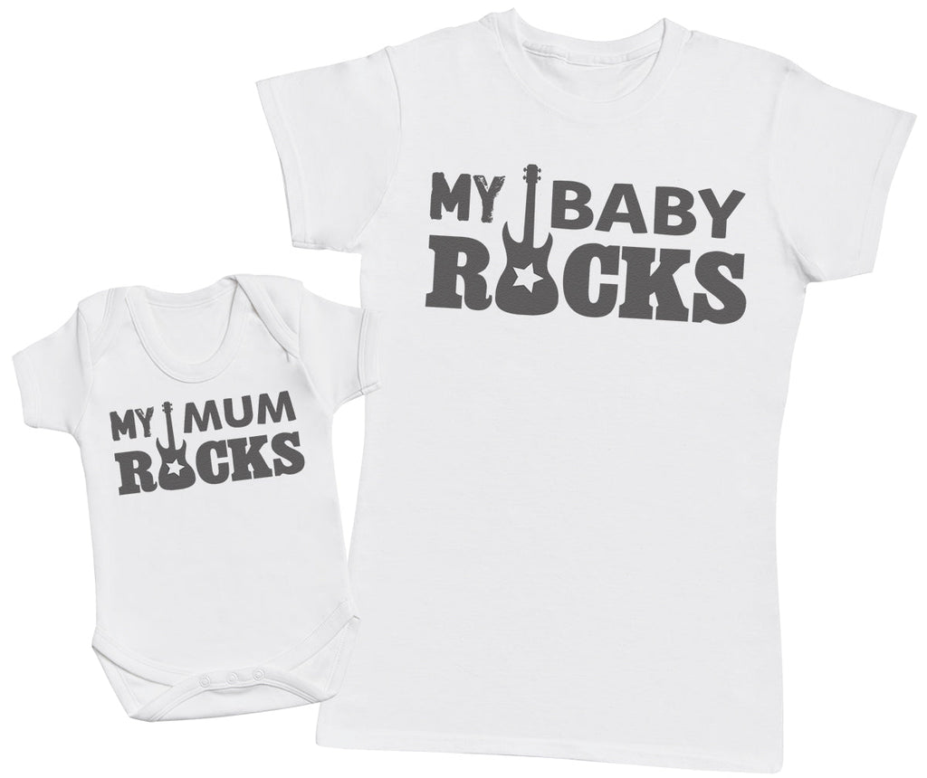 My Baby Rocks!- Mothers T-Shirt & Baby Bodysuit (255859359774)