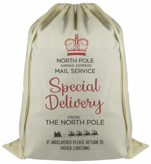 Speical Delivery From The North Pole - Christmas Santa Sack - The Gift Project