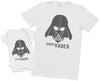 Baby Vader & Daddy Vader - Mens T Shirt & Baby Bodysuit (255839731742)