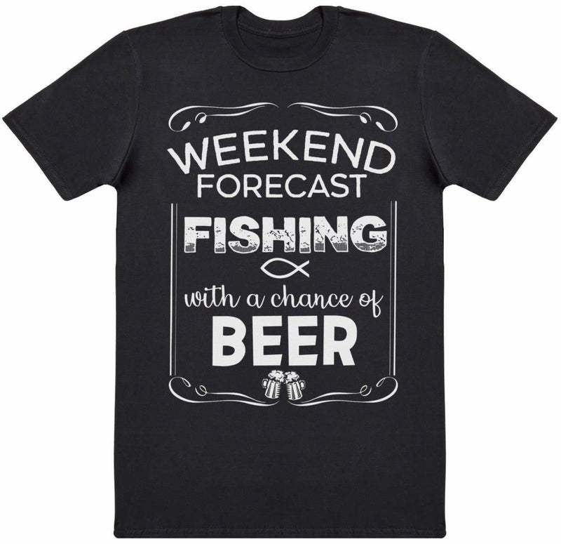 Weekend Forecast Fishing Beer - Mens T-Shirt