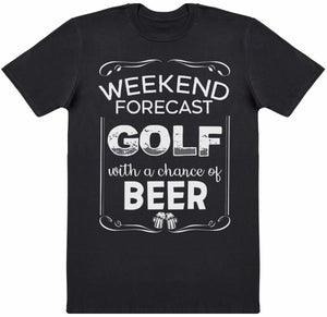 Weekend Forecast Golf Beer - Mens T-Shirt - The Gift Project