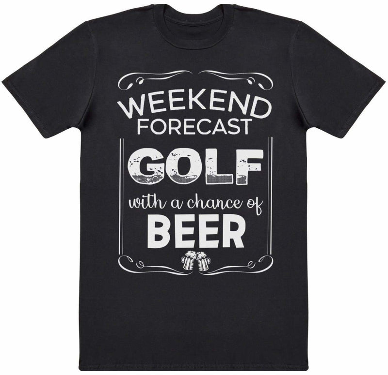 Weekend Forecast Golf Beer - Mens T-Shirt