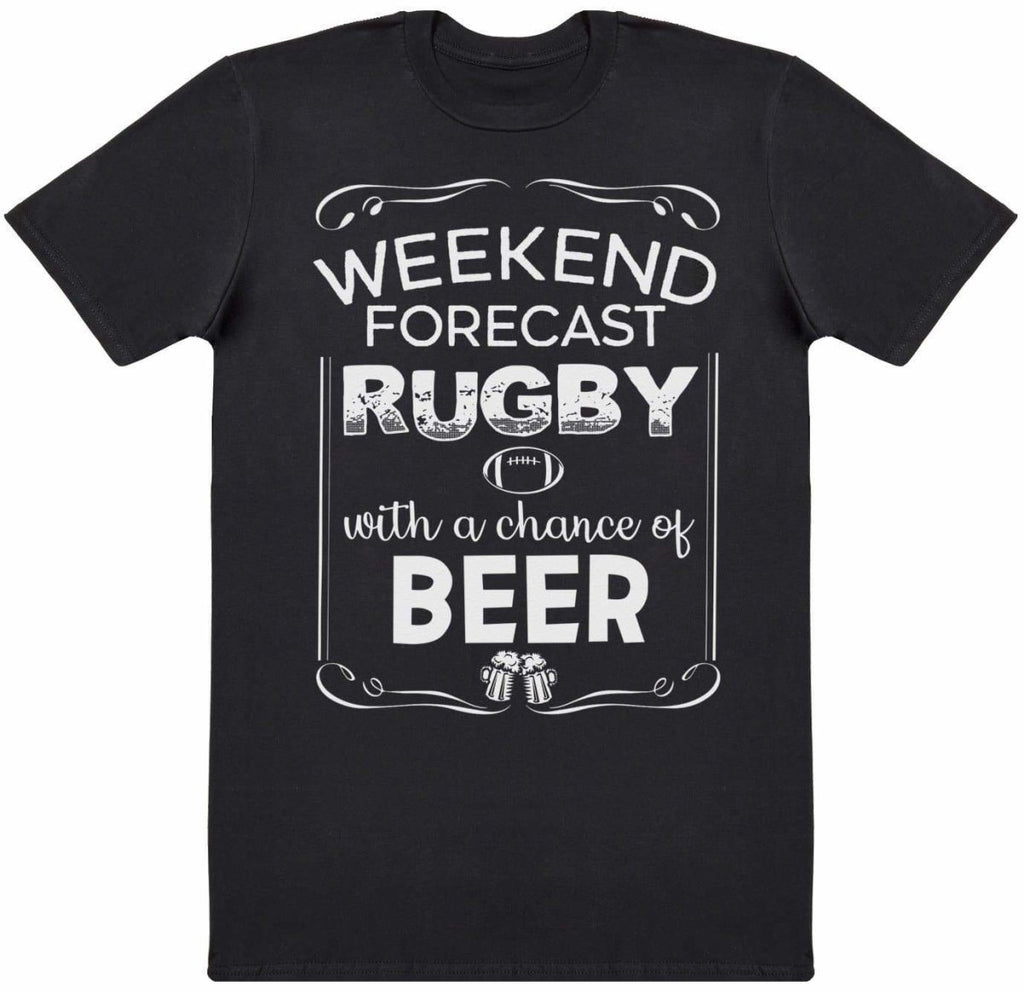 Weekend Forecast Rugby Beer - Mens T-Shirt - The Gift Project