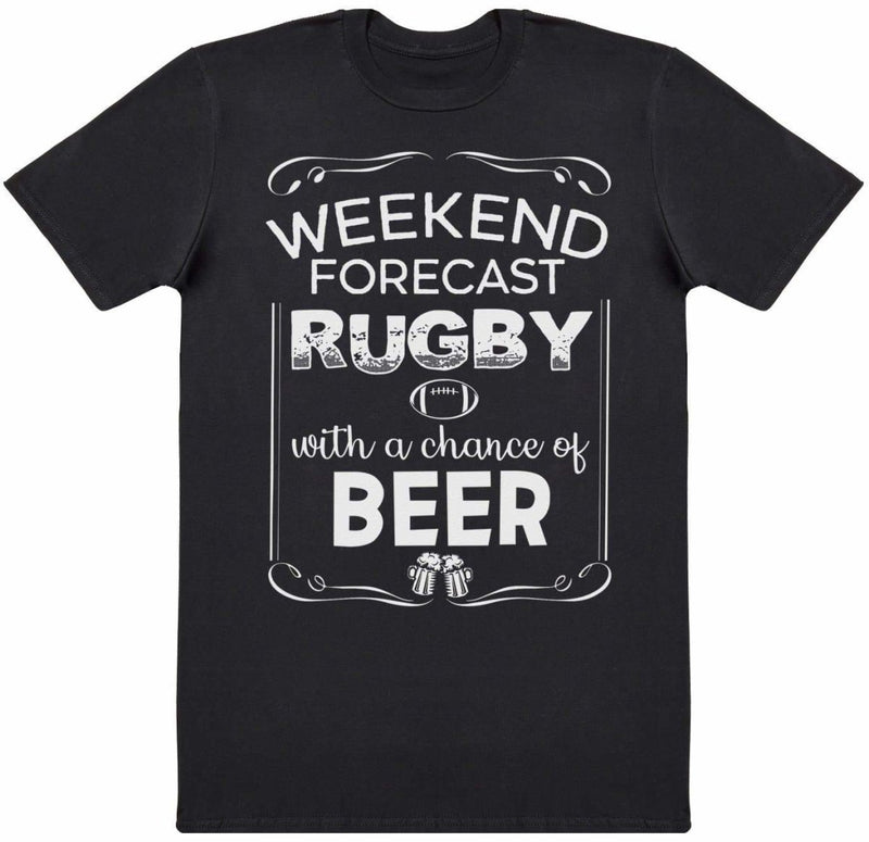 Weekend Forecast Rugby Beer - Mens T-Shirt